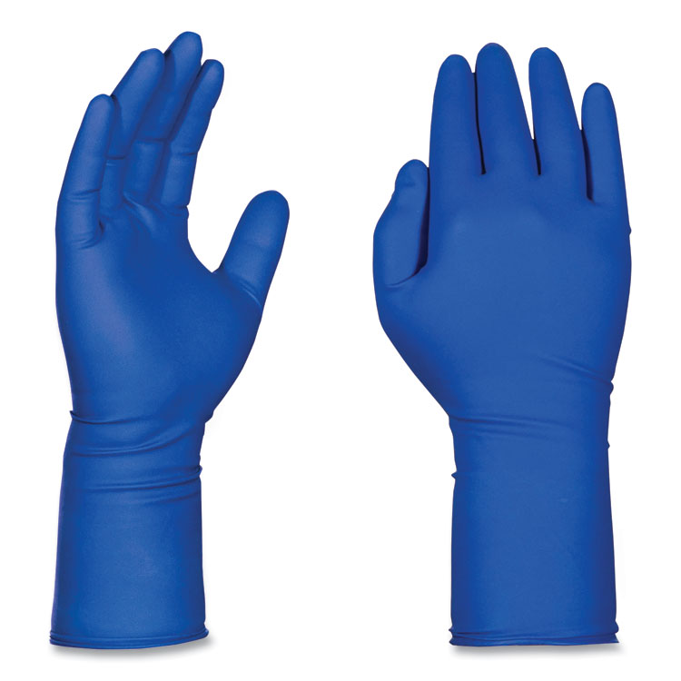 GloveWorks by AMMEX Latex Exam Gloves, Powder-Free, X-Large, Blue, 50 Gloves/Box, 10 Boxes/Carton (AXCGPLHD88100)
