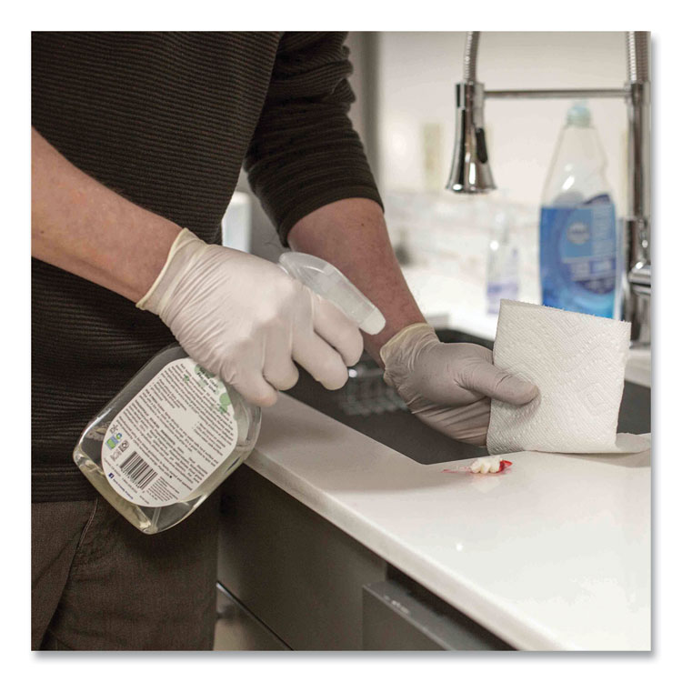 GloveWorks by AMMEX Latex Disposable Gloves, Powder-Free, 4 mil, Small, Ivory, 100 Gloves/Box, 10 Boxes/Carton (AXCTLF42100)