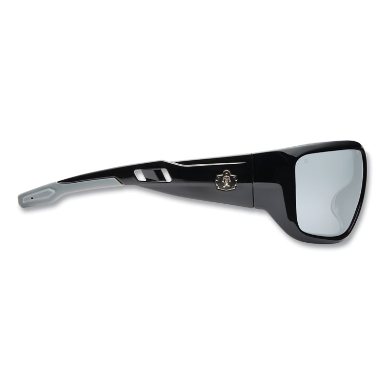 ergodyne Skullerz BALDR Safety Glasses, Black Nylon Impact Frame, Indoor/Outdoor Polycarbonate Lens (EGO57080)
