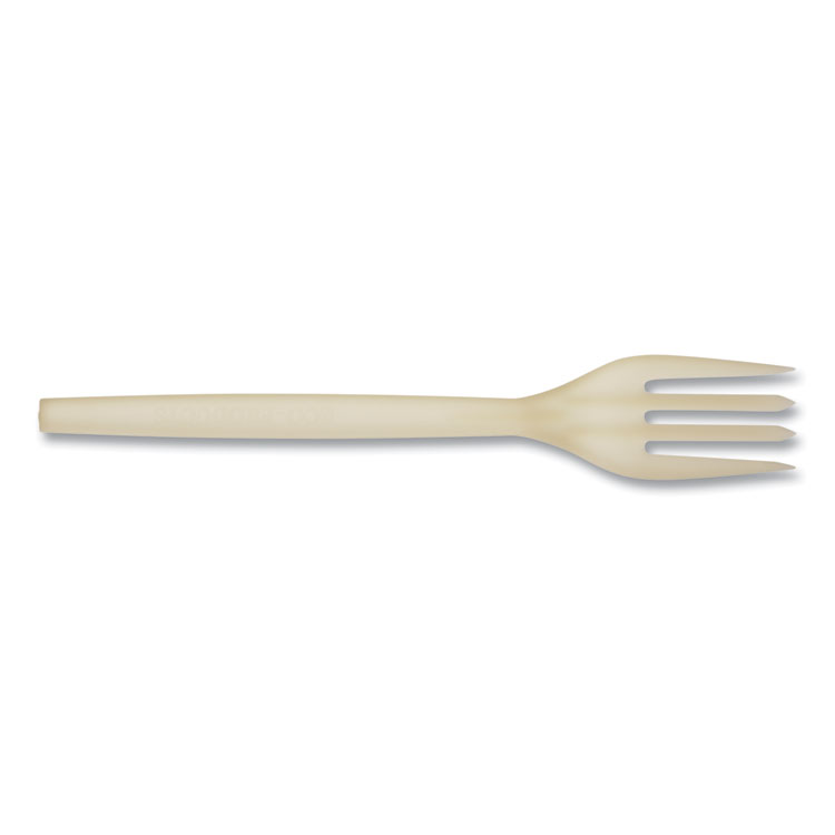 WNA EcoSense Renewable Plant Starch Cutlery, Fork, 7", 50/Pack (WNAEPS002PK)