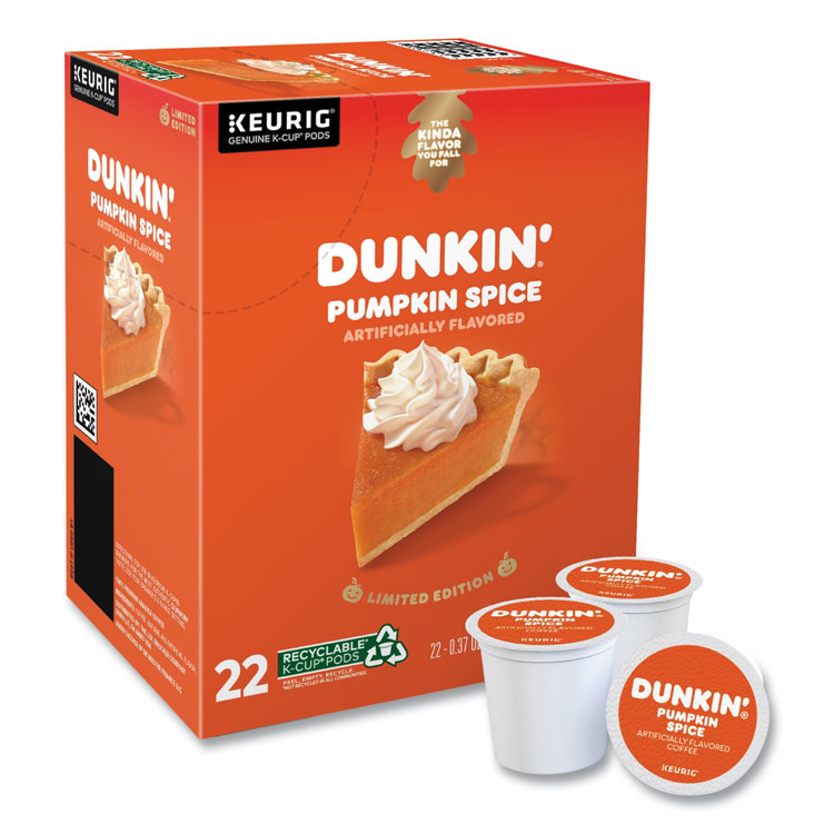 KEURIG DR PEPPER K-Cup Pods, Pumpkin Spice, 22/Box (GMT7596)