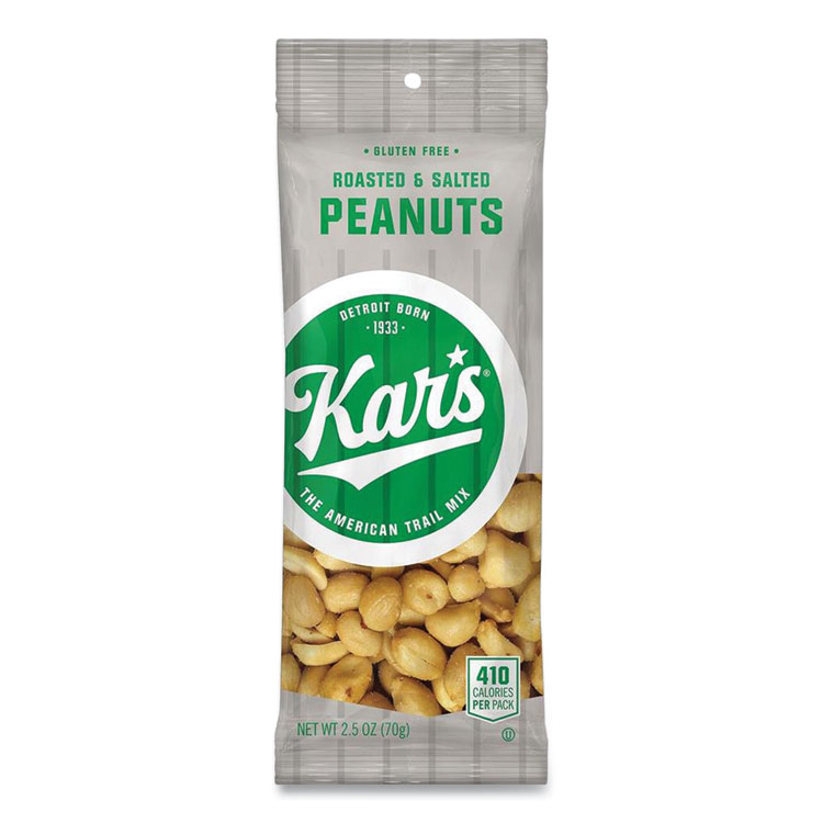 Kar's Peanuts, Salted, 2.5 oz Packet, 12/Box (OFXSN08237)
