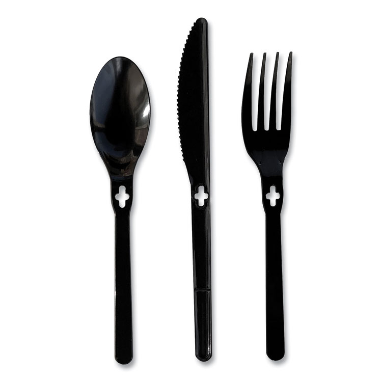 WeGo Fork WeGo Polystyrene, Fork, Black, 1000/Carton (WEG54101101)