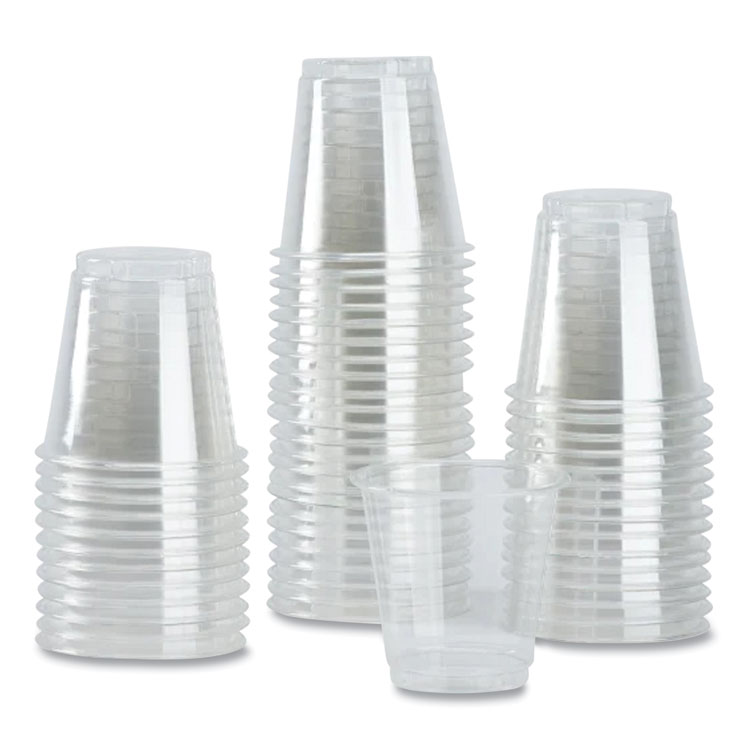 Karat PET Plastic Cups, 3 oz, Clear, 2,500/Carton (KRTCKC3)