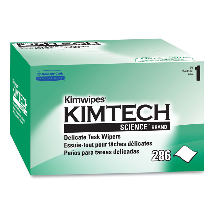 Kimtech Kimwipes Delicate Task Wipers, 1-Ply, 4.4 x 8.4, Unscented, White, 280/Box, 30 Boxes/Carton (KCC34120)