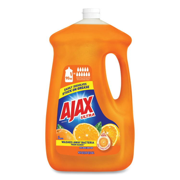 Ajax Dish Detergent, Orange Scent, 90 oz Bottle, 4/Carton (CPC149874)