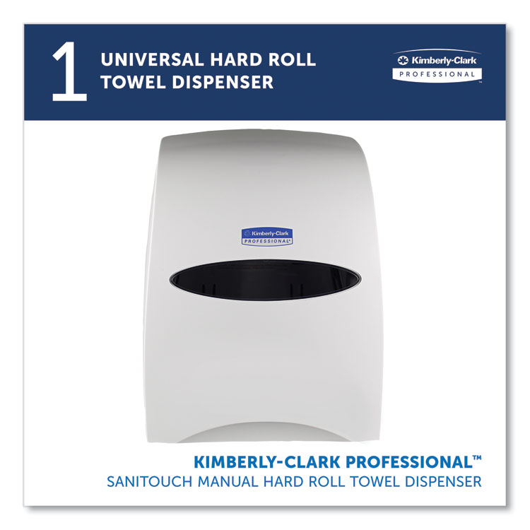 Kimberly-Clark Professional* Sanitouch Hard Roll Towel Dispenser, 12.63 x 10.2 x 16.13, White (KCC09991)