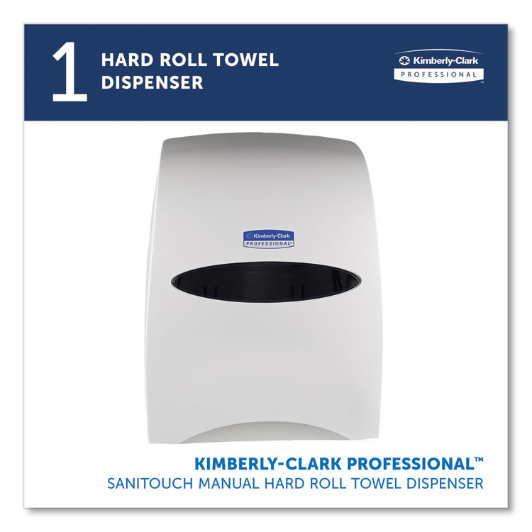 Kimberly-Clark Professional* Sanitouch Hard Roll Towel Dispenser, 12.63 x 10.2 x 16.13, White (KCC09995)