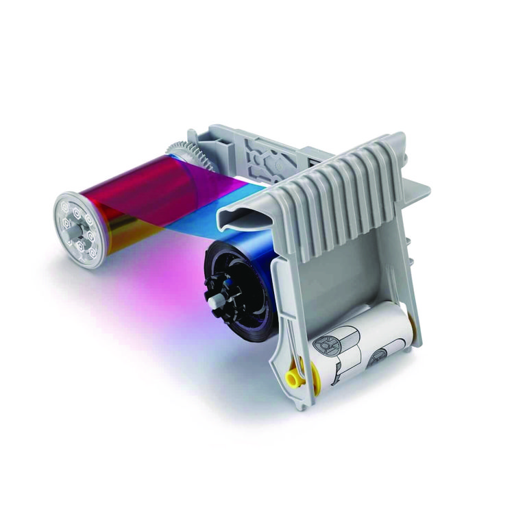 Datacard Entrust Full Color 2-Sided Ribbon Kit, Black/Cyan/Magenta/Yellow/Topcoat Protective Layer (SRX525100005)