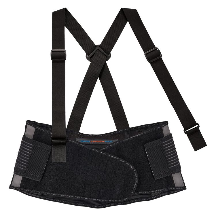 ergodyne Proflex 1675 Back Support Brace with Cooling/Warming Pack, Medium, 30" to 34" Waist, Black (EGO11121)