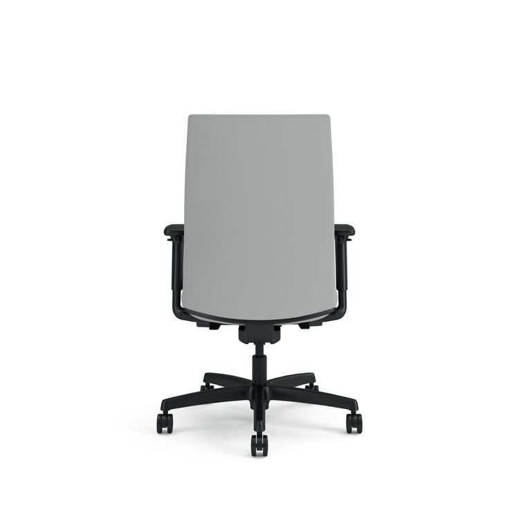 HON Ignition 2.0 Vinyl Upholstered Mid-Back Task Chair, Adjustable T-Arms, 17" to 21.5" Seat Height, Flint Seat/Back, Black Base (HONI2U2ASX39NTK)