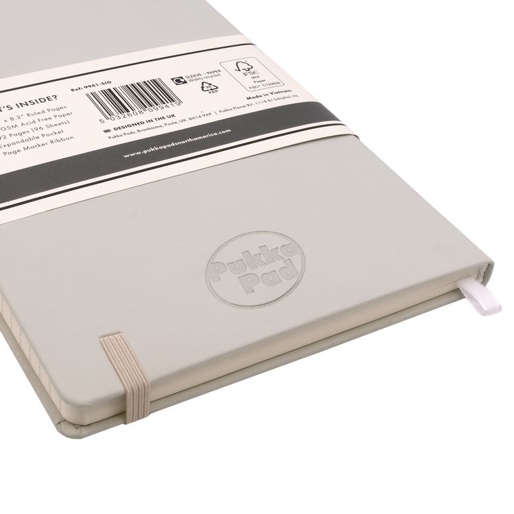 PUKKA PAD Soft Cover Notebook, College Rule, Pebble Cover, (96) 8.2 x 5.11 Sheets (PUK9941SIG)
