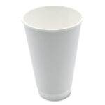 Boardwalk Paper Hot Cups, Double-Walled, 16 oz, White, 25Pack (BWKDW16HCUPPK)