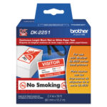 Continuous Paper Label Tape, 2.44 x 50 ft, White, 3 RollsPack (BRTDK22513PK)