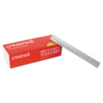 Universal Standard Chisel Point Staples, 0.25 Leg, 0.5 Crown, Steel, 5,000Box, 5 BoxesPack, 25,000Pack (UNV79000VP)