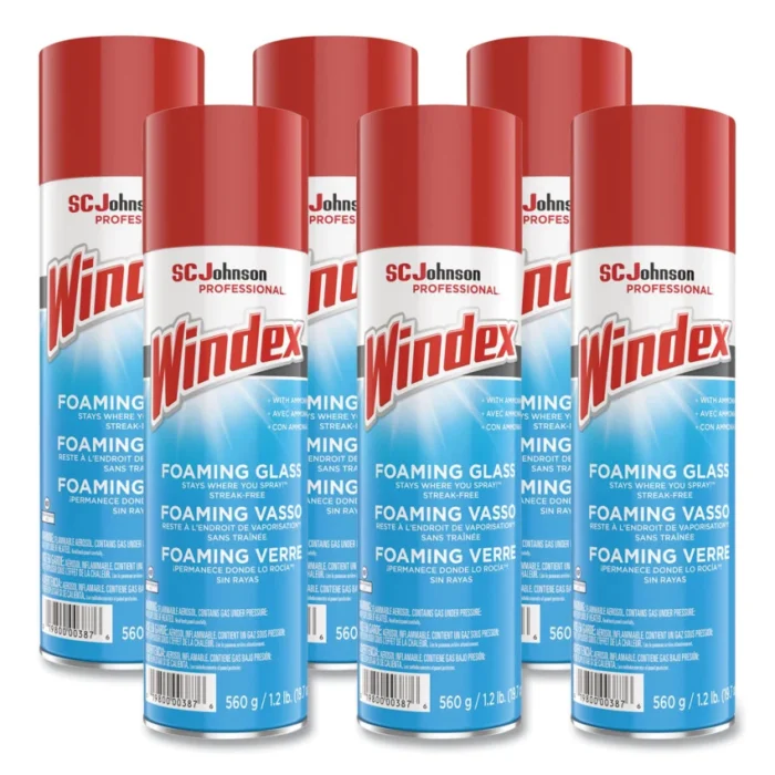 Windex Foaming Glass Cleaner, Fresh, 20 oz Aerosol Spray (SJN333813EA)