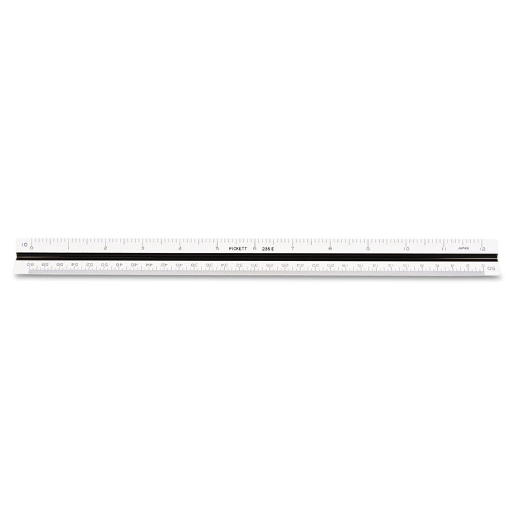 Chartpak Triangular Scale, Plastic, 12" Long, Engineering, Color-Coded (CHA235E)