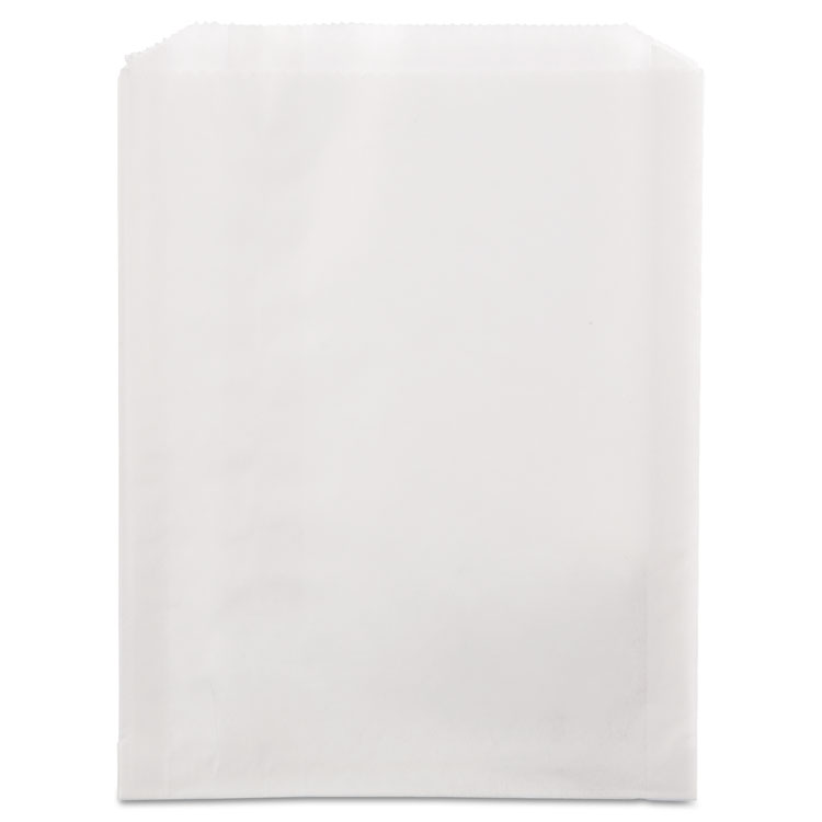 Bagcraft Grease-Resistant Single-Serve Bags, 6.5" x 1" x 8", White, 2,000/Carton (BGC300422)
