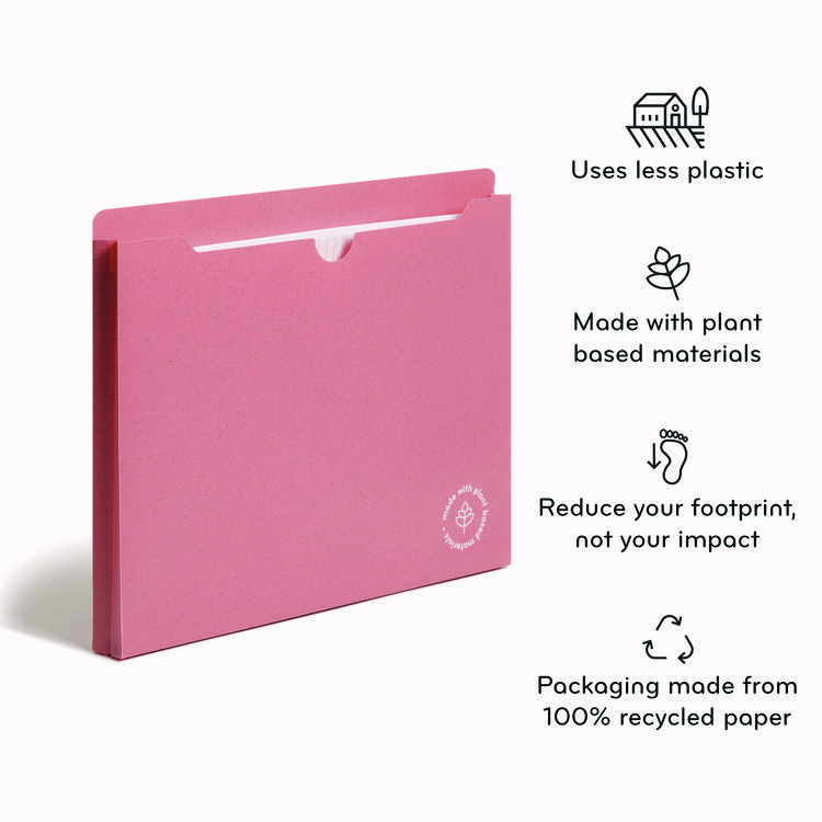 U Brands U-Eco Poly File Jackets, Straight Tab, Letter Size, Assorted, 10/Pack (UBR6595U0112)
