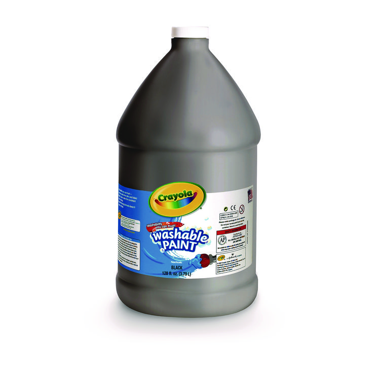 Crayola Washable Paint, Black, 1 gal Bottle (CYO542128051)