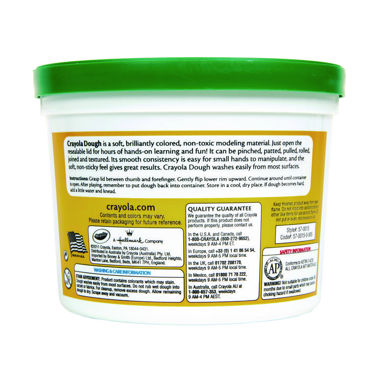 Crayola Modeling Dough Bucket, 3 lbs, Green (CYO570015044)