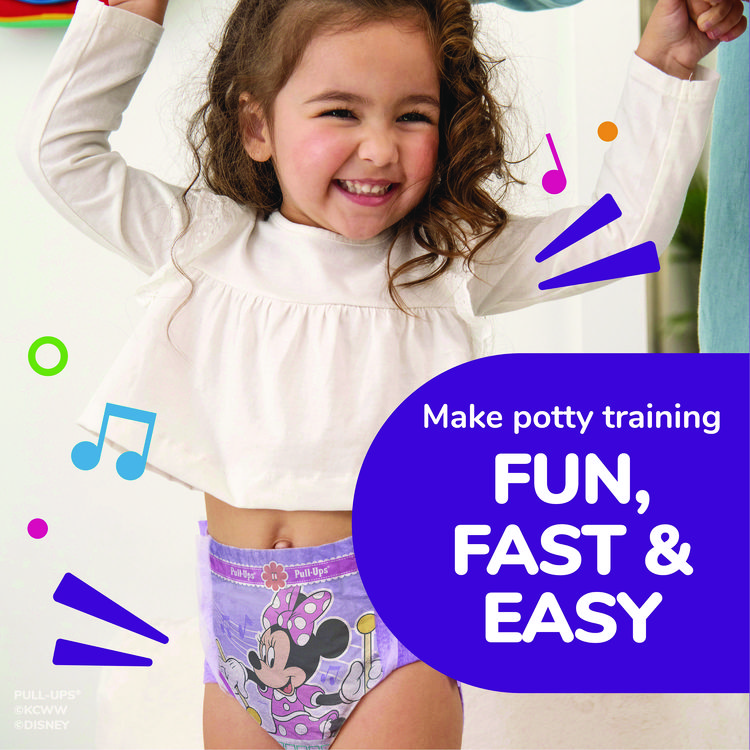 Huggies Pull-Ups Learning Designs Potty Training Pants for Girls, 2T-3T, 16 lbs to 34 lbs, 94/Carton (KCC45268)
