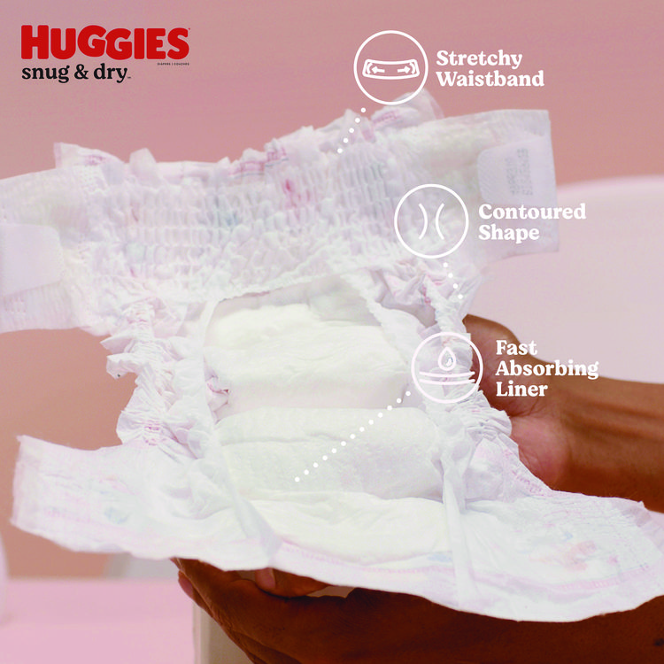 Huggies Sung and Dry Diapers, Size 6, 35+ lbs, 104/Carton (KCC51516)