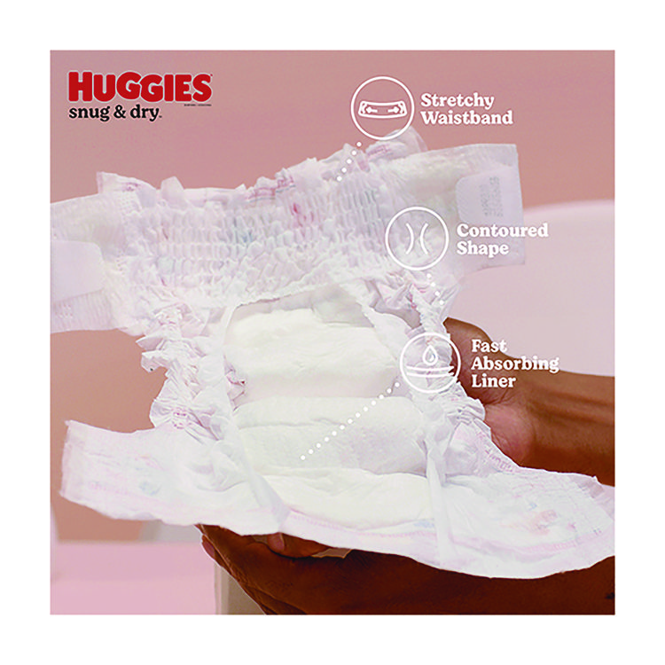 Huggies Snug and Dry Diapers, Size 2, 12 lbs to 18 lbs, 100/Carton (KCC54646)