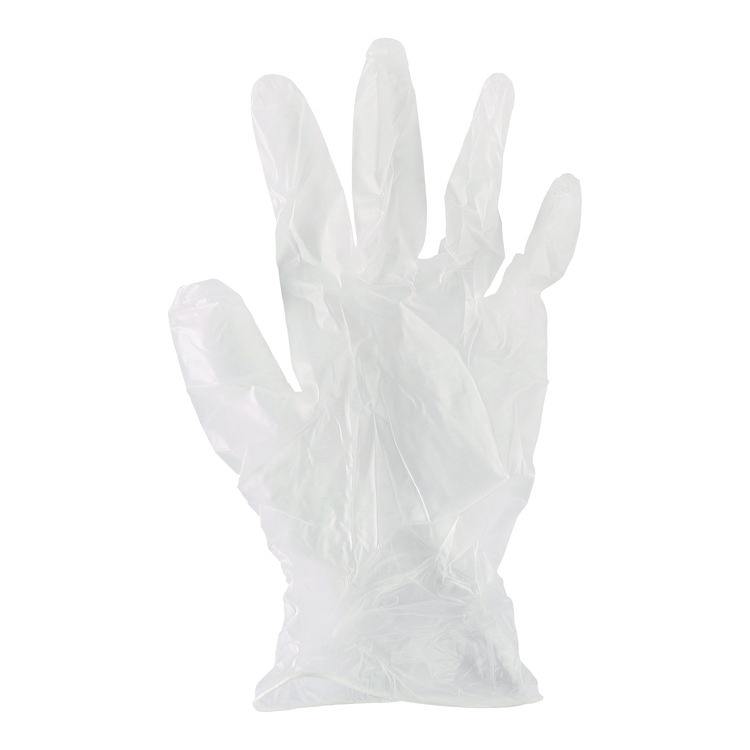 Boardwalk Exam Vinyl Gloves, Clear, Small, 3 3/5 mil, 100/Box, 10 Boxes/Carton (BWK361SCT)
