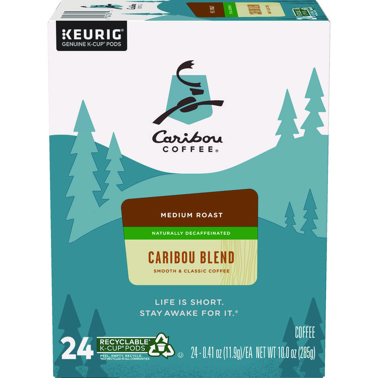 Caribou Coffee Caribou Blend Decaf Coffee K-Cups, 24/Box (GMT6995)