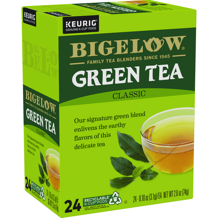 Bigelow Green Tea K-Cup Pack, 24/Box, 4 Box/Carton (GMT6085CT)