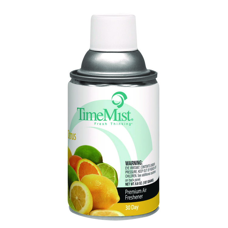 TimeMist Premium Metered Air Freshener Refill, Citrus, 6.6 oz Aerosol Spray, 12/Carton (TMS1042781)