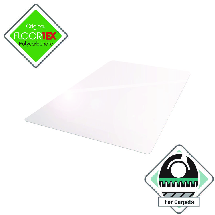 Floortex Cleartex Ultimat Chair Mat for High Pile Carpets, 60" w x 48" l, Clear (FLR1115227ER)