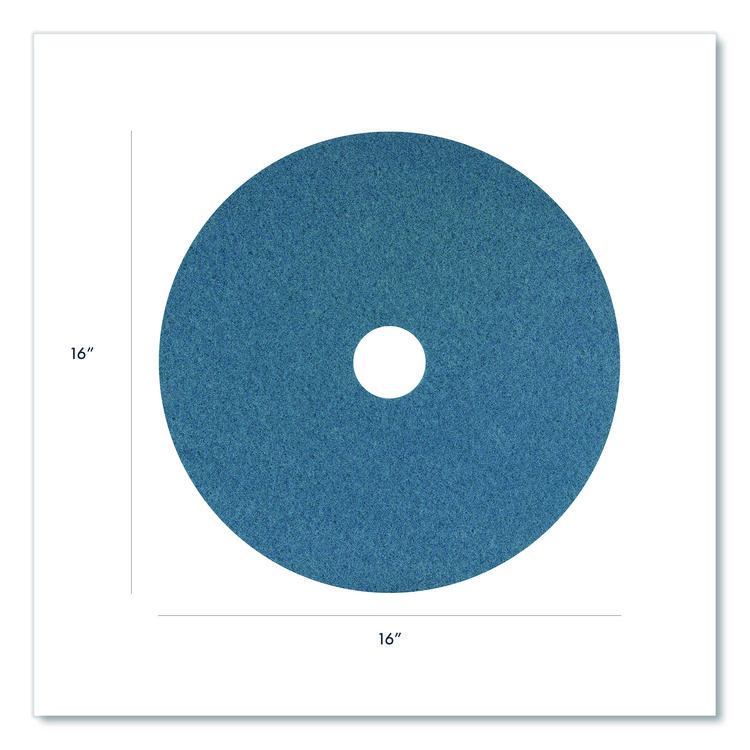Americo Blue Cleaner Pad, 16" Diameter, Blue, 5/Carton (AMF400416)