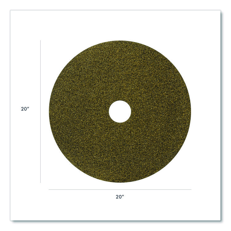 Americo Black Diamond 1500 Grit Diamond Pad, 20" Diameter, Black/Yellow, 2/Carton (AMF442320)