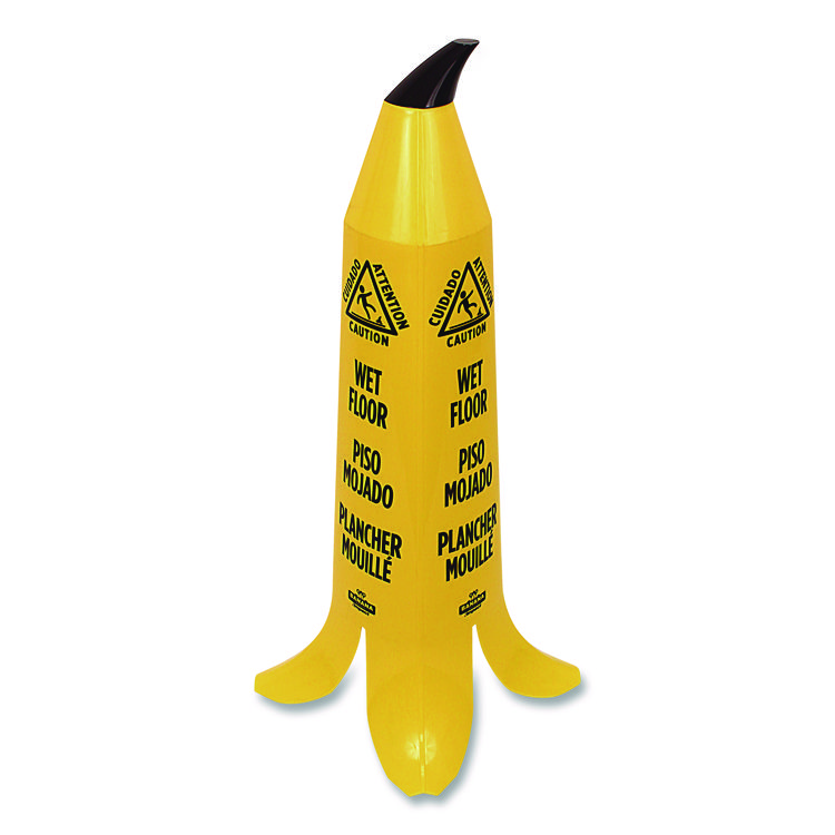 Impact Banana Wet Floor Cones, 14.25 x 14.25 x 36.75, Yellow/Brown/Black (IMPB1101)