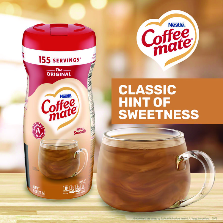 Coffee mate Non-Dairy Powdered Creamer, Original, 11 oz Canister, 12/Carton (NES55882CT)