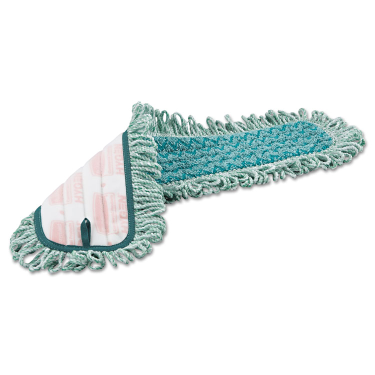 GE HYGEN Microfiber Fringed Dust Mop Pad, 24w x 9d, Green (RCPQ42600GR00)
