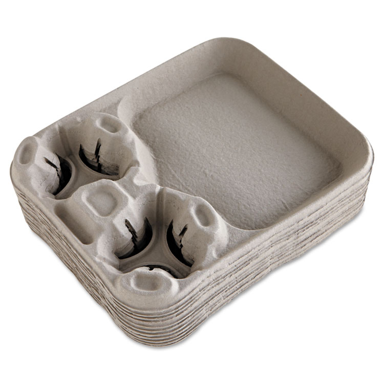 Chinet StrongHolder Molded Fiber Cup/Food Trays, 8 oz to 44 oz, 2 Cups, Beige, 100/Carton (HUH20990CT)