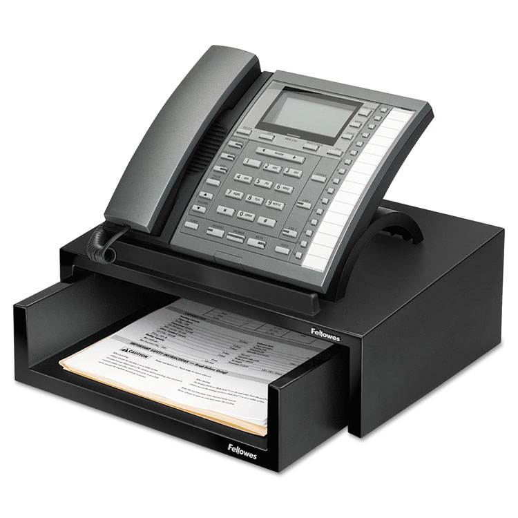 Fellowes Designer Suites™ Telephone Stand, 13 x 9.13 x 4.38, Black Pearl (FEL8038601)