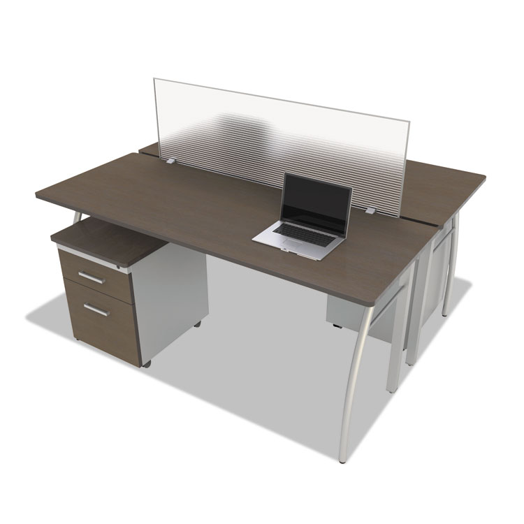 Linea Italia Trento Line Dividing Panel, Polycarbonate, 47.13w x 1.75d x 15.5h, Translucent (LITTR721)