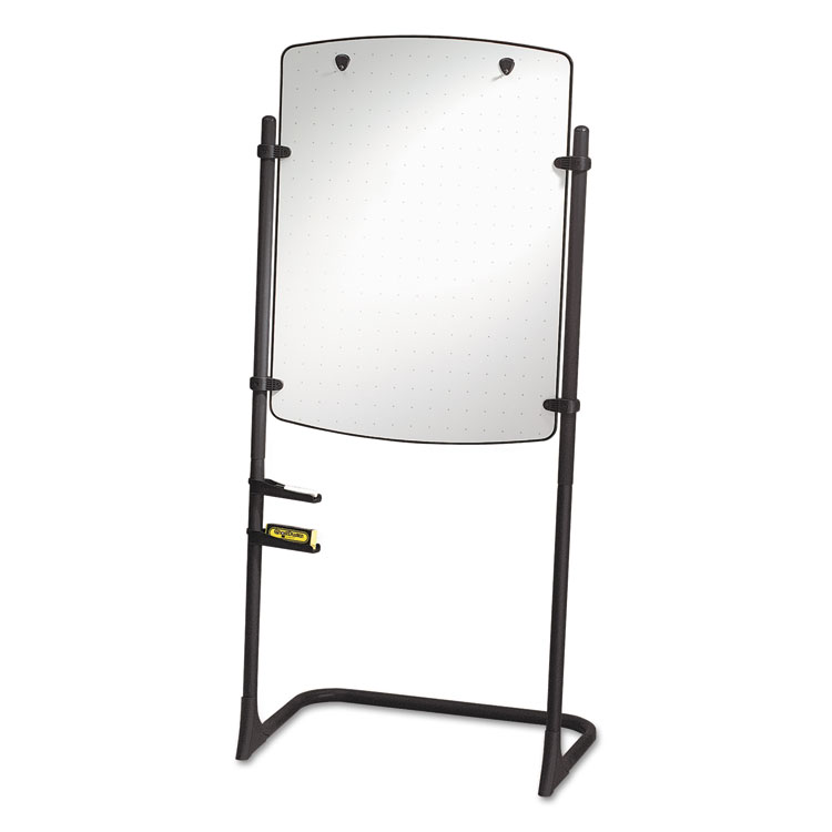 Quartet High-Style Silhouette Total Erase Presentation Easel, 31 x 41, White Surface, Black Steel Frame (QRT120TE)