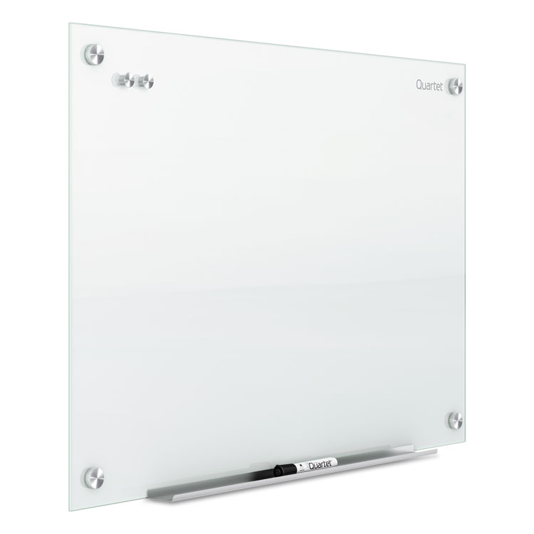 Quartet Infinity Glass Marker Board, 24 x 18, White Surface (QRTG2418W)