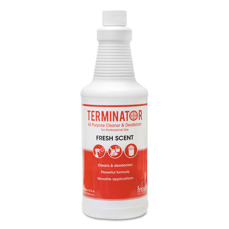 Fresh Products Terminator All-Purpose Cleaner/Deodorizer with (2) Trigger Sprayers, 32 oz Bottles, 12/Carton (FRS1232TNCT)