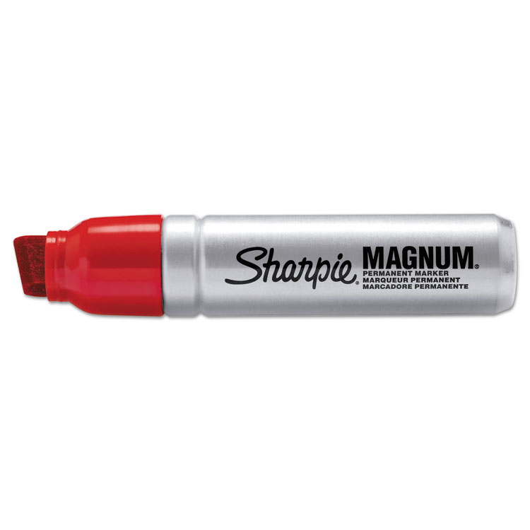 Sharpie Magnum Permanent Marker, Broad Chisel Tip, Red (SAN44002)