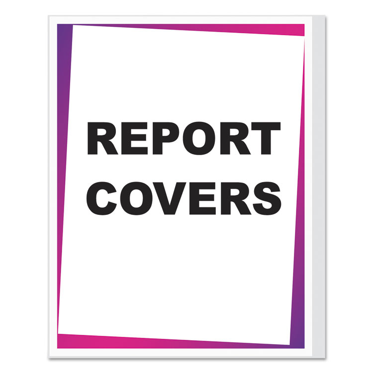 C-Line Vinyl Report Covers, Binding Bar, 8.5 x 11, Clear/Clear, 100/Box (CLI31357)