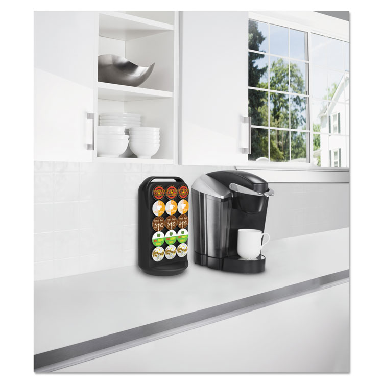 Mind Reader Coffee Pod Carousel, Fits 30 Pods, 6.8 x 6.8 x 12.63, Black (EMSCRS02BLK)