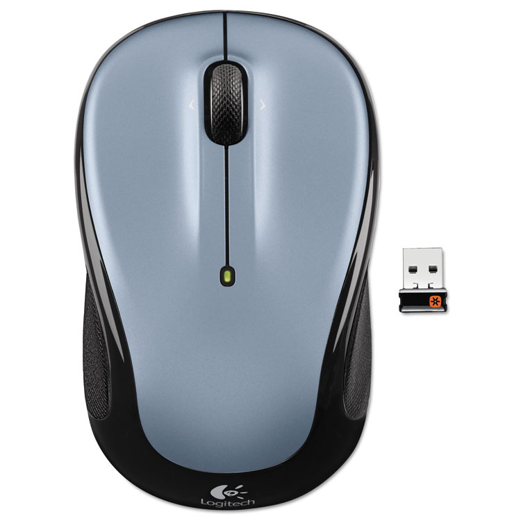 Logitech M325 Wireless Mouse, 2.4 GHz Frequency/30 ft Wireless Range, Left/Right Hand Use, Silver (LOG910002332)