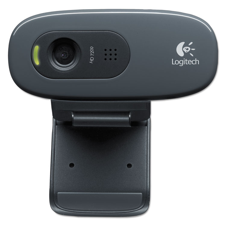 Logitech C270 HD Webcam, 1280 pixels x 720 pixels, 1 Mpixel, Black (LOG960000694)