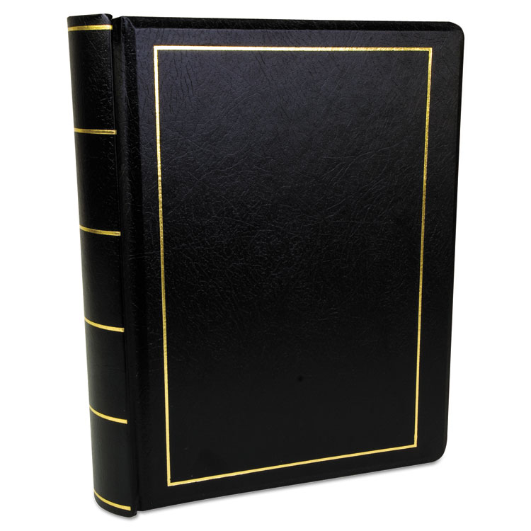 Wilson Jones Looseleaf Corporation Minute Book, 1-Subject, Unruled, Black/Gold Cover, (250) 11 x 8.5 Sheets (WLJ039511)